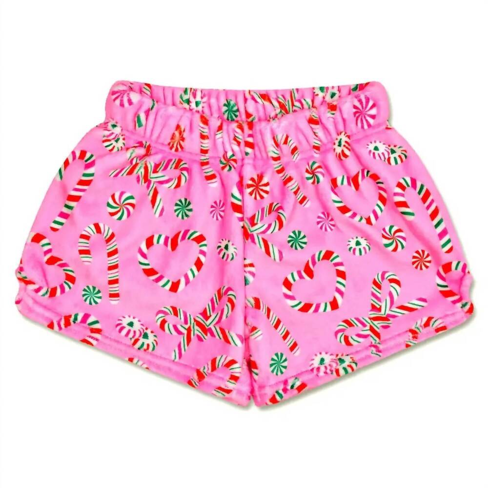 NEW ISCREAM women's merry mints plush shorts in pink